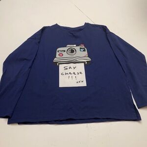 Zara Girls Say Cheese Long Sleeve T-Shirt Size 7